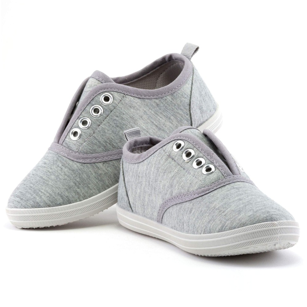 Little Girl‎ Canvas Sneakers by ZOOGS Heather Gray Size 2 New With Tags